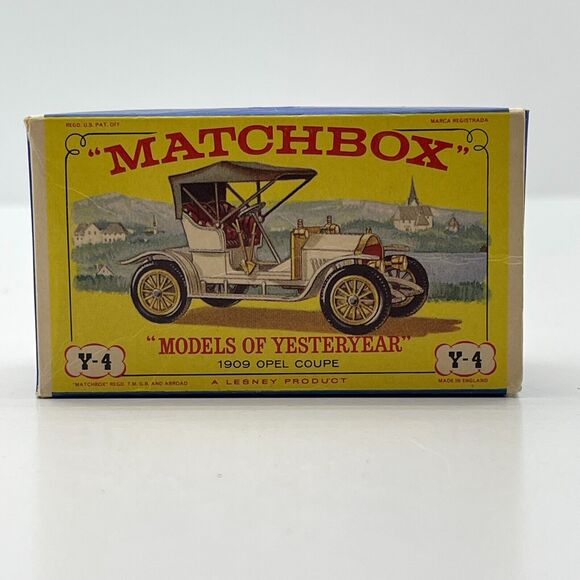 Vintage Lesney Matchbox Of Yesteryear 1909 Opel Coupe No Y-4 - Made in England - Picture 10 of 15